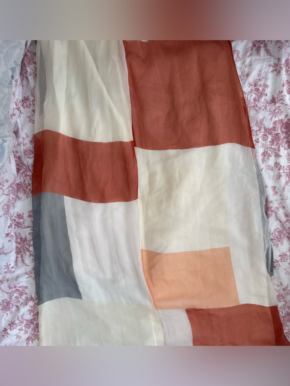 Zimmerman 100% silk maxi skirt with geometric print color block on white size 0 - Picture 7 of 9